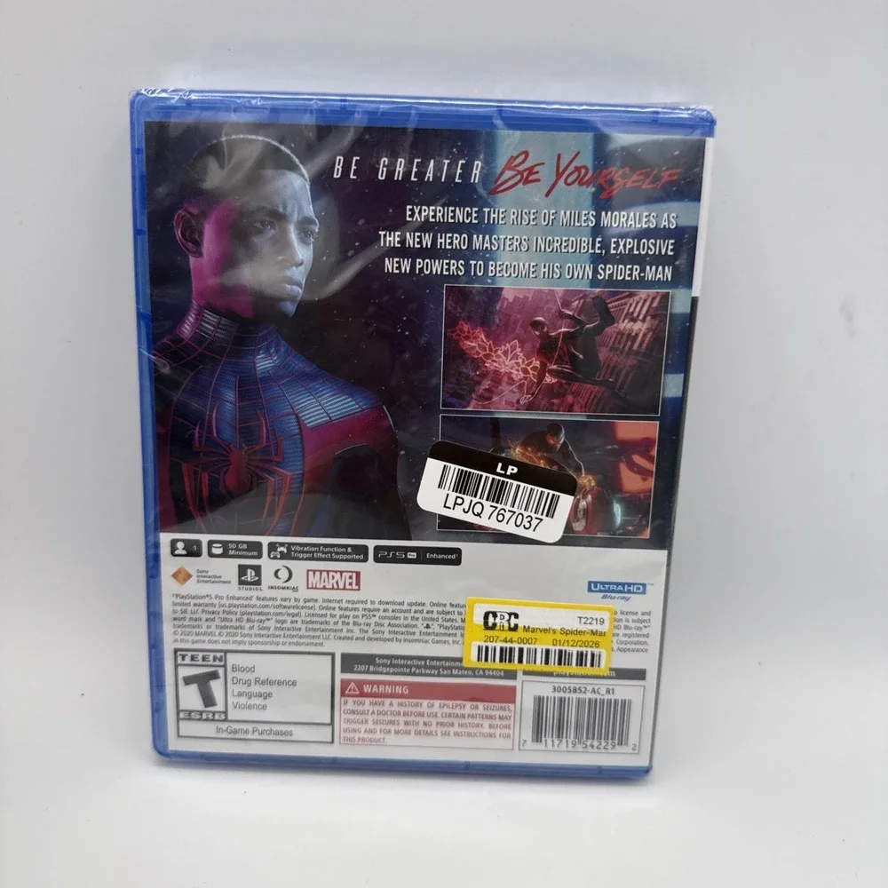 Marvel's Spider-Man: Miles Morales PS5 T NTSC-U/C NIB Still sealed